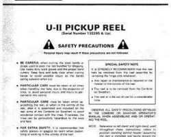 Massey Ferguson 1449292M3 Operator Manual - U-2 / U2 / UII Pick-up Reel (eff sn 210000)