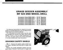 Massey Ferguson 1449317M1 Operator Manual - 424 Grain Drill (grass box attachment)