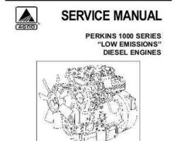 Massey Ferguson Perkins 1000 Series Low Emissions Diesel Engines Service Manual