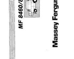 Massey Ferguson 1449623M3 Operator Manual - 8450 / 8460 Combine (lube supplement)