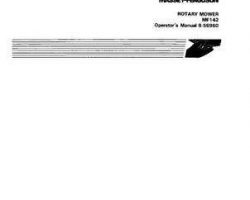 Massey Ferguson 1449665M1 Operator Manual - 142 Mower (mid-mount)