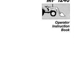 Massey Ferguson 1449668M6 Operator Manual - 1246 Loader