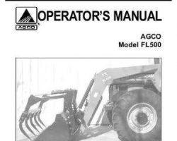 AGCO 1449777M1 Operator Manual - FL500 Loader
