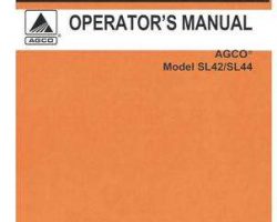 AGCO 1449953M4 Operator Manual - SL42 / SL44 Loader