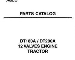 AGCO 1637448M4 Parts Book - DT180A / DT200A Tractor (12 valve engine)