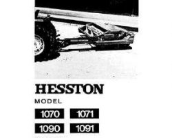 Hesston 1704493 Service Manual - 1070 / 1071 / 1090 / 1091 Mower Conditioner (pull type)