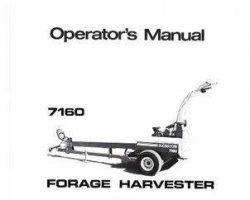 Hesston 1705714 Operator Manual - 7160 Forage Harvester