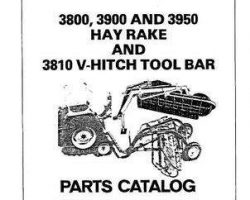 Hesston 1713387 Parts Book - 3800 / 3900 / 3950 Hay Rake / 3810 V Hitch Tool Bar (1981-83)