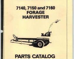 Hesston 1714781 Parts Book - 7140 / 7150 / 7160 Forage Harvester