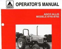 AGCO Allis 1857117M2 Operator Manual - 8745 / 8765 Tractor (footstep, Agco Allis engine)