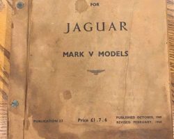 1951 Jaguar Mark V Spare Parts Catalog