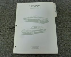 1989 Jaguar XJ-S Electrical Wiring Circuit Diagrams Manual