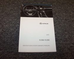 2015 Lexus IS350 & IS250 Navigation System Owner's Manual