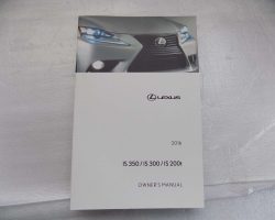 2016 Lexus IS200t, IS300 & IS350 Owner's Manual