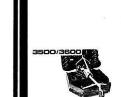 Hesston 2700000 Operator Manual - 3500 / 3600 Rotary Mower (1982)