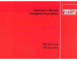 AGCO Allis 2951341 Operator Manual - KH300DN Tedder