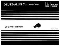 AGCO Allis 2951360 Parts Book - GP2.80 Round Baler