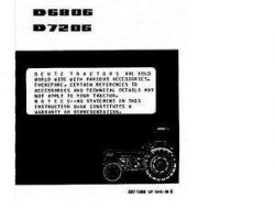 Deutz Fahr 2971466 Operator Manual - D6806 / D7206 Tractor