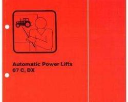 Deutz Fahr 2986210 Service Manual - Automatic Power Lift (3-Point)