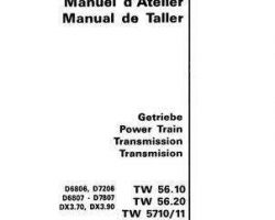Deutz Allis 2986379 Service Manual - D6806 / D7206 / D6807 / D7807 / DX3.70 / DX3.90 (TW56/57 trans.)