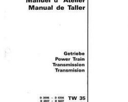 Deutz Fahr 2986475 Service Manual - TW35 / TW50 Transmission