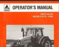 AGCO Allis 3378092M1 Operator Manual - 8775 / 8785 Tractor (Valmet, prior sn J117019)