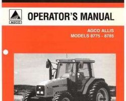AGCO Allis 3378092M3 Operator Manual - 8775 / 8785 Tractor (Cummins, eff sn J117019)
