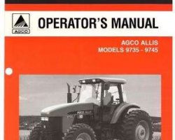AGCO Allis 3378094M2 Operator Manual - 9735 / 9745 Tractor