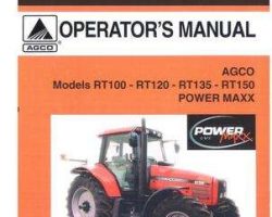 AGCO 3378495M1 Operator Manual - RT100 / RT120 / RT135 / RT150 Tractor (PowerMaxx CVT)