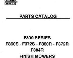 AGCO 3643662M93 Parts Book - F360R / F360S / F372R / F372S / F384R / F384S Finishing Mower