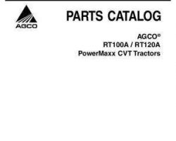 AGCO 3906004M5 Parts Book - RT100A / RT120A Tractor (PowerMaxx CVT)