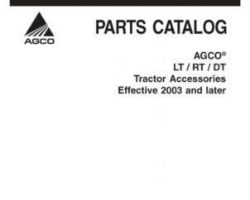 AGCO 3906019M5 Parts Book - LT / RT / DT Series Tractor (accessories, eff. 2003)