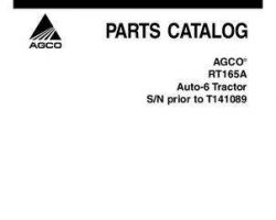 AGCO 3906078M4 Parts Book - RT165A Tractor (auto 6, tier 3, eff sn R180056 - T141089)