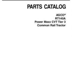 AGCO 3906134M9 Parts Book - RT140A Tractor (PowerMaxx CVT, tier 3)