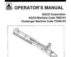 AGCO 4263151M1 Operator Manual - Quick Hitch & Subframe (Agco 7092101 & Challenger 7255105)
