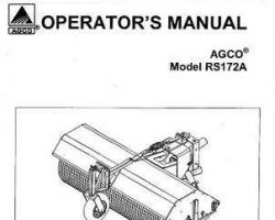 AGCO 4263890M1 Operator Manual - RS172A Rotary Broom