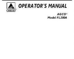 AGCO 4283164M1 Operator Manual - FL200A Loader