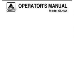 AGCO 4283175M3 Operator Manual - SL40A Loader