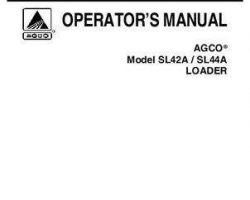 AGCO 4283178M2 Operator Manual - SL42A / SL44A Loader