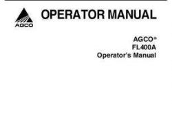 AGCO 4283233M1 Operator Manual - FL400A Loader