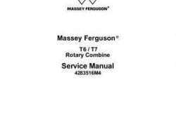 Massey Ferguson T6 T7 Rotary Combine Service Manual