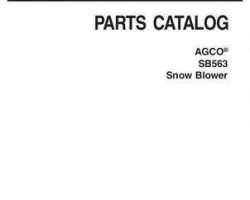 AGCO 4316079M2 Parts Book - SB563 Snow Blower