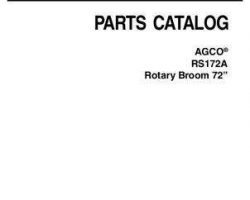 AGCO 4316268M3 Parts Book - RS172A Rotary Broom