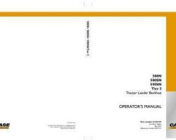 Case Loader backhoes model 580N Operator's Manual