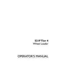 Case Wheel loaders model 521F Operator's Manual