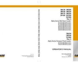 Case Skid steers / compact track loaders model SR220 Operator's Manual