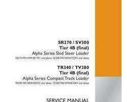 Case Skid steers / compact track loaders model SR270 Service Manual