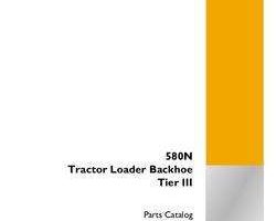 Parts Catalog for Case Loader backhoes model 580N