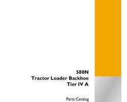 Parts Catalog for Case Loader backhoes model 580N