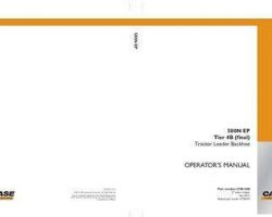 Case Loader backhoes model 580N Operator's Manual